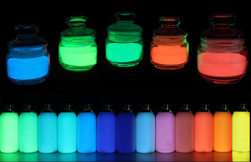 Sky Blue Green Yellow Blue Phosphorescent Pigments Powder Photoluminescent Pigment Phosphor Powder