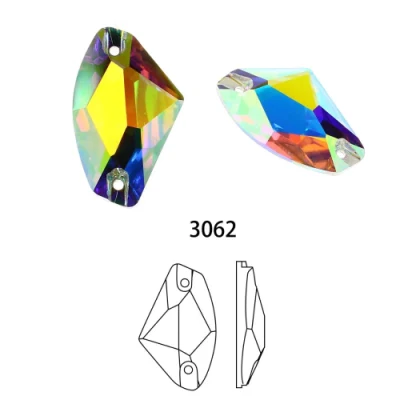 K5 Glas zum Aufnähen von Strasssteinen in AB-Farbe mit flacher Rückseite, galaktischer Kristall-Nähstein, Größe 9 x 14, 12 x 19, Stoffzubehör für Hochzeitskleid